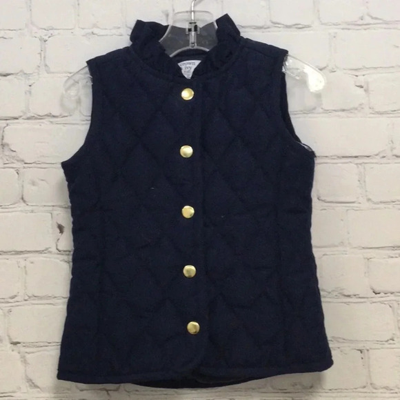 Crown & Ivy 2T Navy Blue Quilted Snap Button Vest - Picture 1 of 5